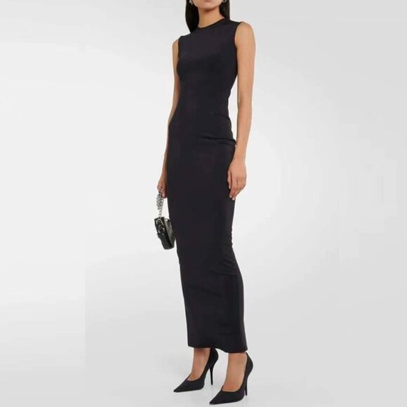 Ssense Entire Studios Sleeveless Maxi Dress XXS/S Black Noir - Picture 2 of 2